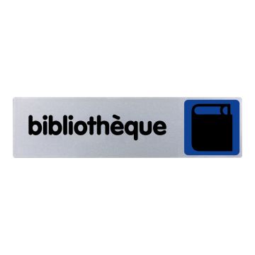 Plaquette de porte Bibliothèque - couleur 170x45mm - 4032634