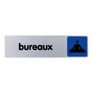 Plaquette de porte Bureaux - couleur 170x45mm - 4032641