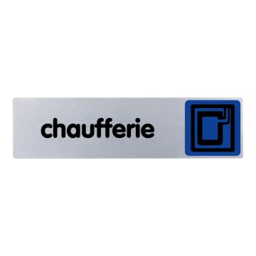 Plaquette de porte Chaufferie - couleur 170x45mm - 4032696