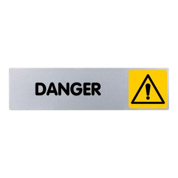 Plaquette de porte Danger (texte) - couleur 170x45mm - 4032788