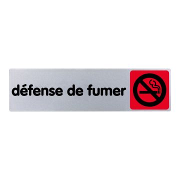 Plaquette de porte Défense de fumer (texte) - couleur 170x45mm - 4032818