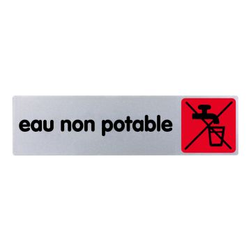 Plaquette de porte Eau non potable - couleur 170x45mm - 4032856