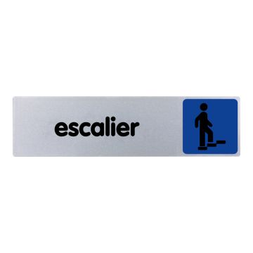 Plaquette de porte Escalier - couleur 170x45mm - Novap