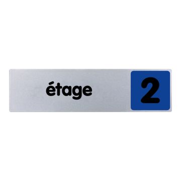 Plaquette de porte 2eme étage - couleur 170x45mm - 4032993