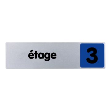 Plaquette de porte 3eme étage - couleur 170x45mm - 4033006