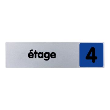 Plaquette de porte 4eme étage - couleur 170x45mm - 4033013