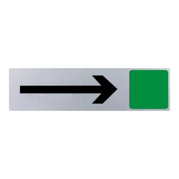 Plaquette de porte Flèche verte - couleur 170x45mm - 4033105