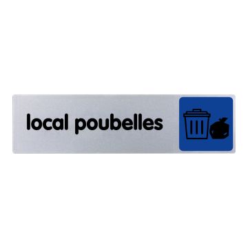 Plaquette de porte Local poubelles - couleur 170x45mm - 4033259