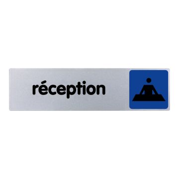 Plaquette de porte Réception (texte) - couleur 170x45mm - 4033419