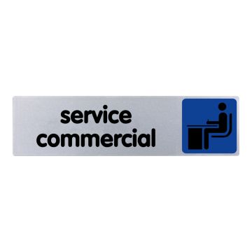 Plaquette de porte Service commercial - couleur 170x45mm - 4033518