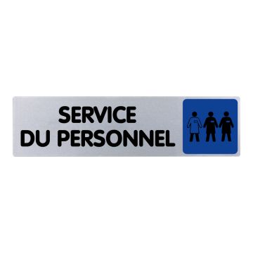 Plaquette de porte Service du personnel - couleur 170x45mm - 4033525