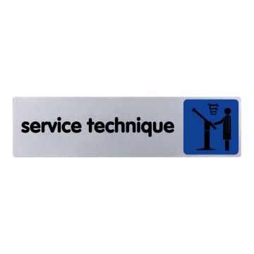 Plaquette de porte Service technique - couleur 170x45mm - 4033549