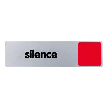 Plaquette de porte Silence - couleur 170x45mm - 4033556