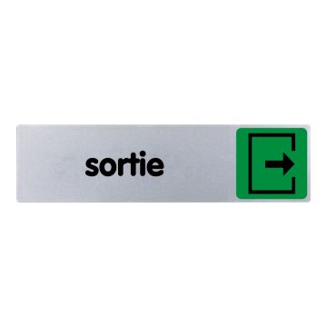 Plaquette de porte Sortie - couleur 170x45mm - 4033587