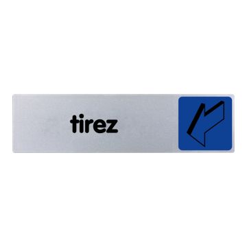 Plaquette de porte Tirez (horizontale) - couleur 170x45mm - 4033679