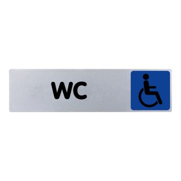 Plaquette de porte WC handicapés - couleur 170x45mm - 4033693