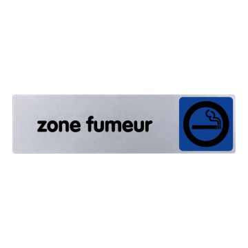 Plaquette de porte Zone fumeur - couleur 170x45mm - 4033761