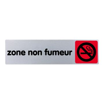 Plaquette de porte Zone non fumeur - couleur 170x45mm - 4033778