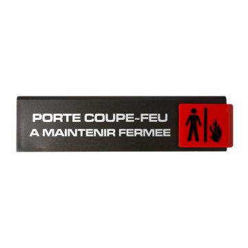 Plaquette de porte Porte coupe-feu a maintenir fermée - Europe design 175x45mm - 4034805