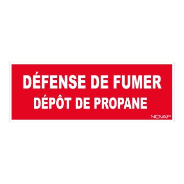 Panneau Défense de fumer dépôt de propane - Rigide 330x120mm - 4034980