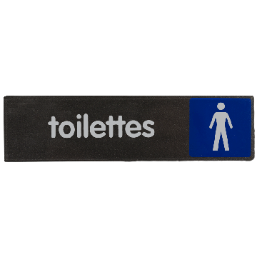 Plaquette Toilettes hommes - Plexi Access 170x45mm - Novap