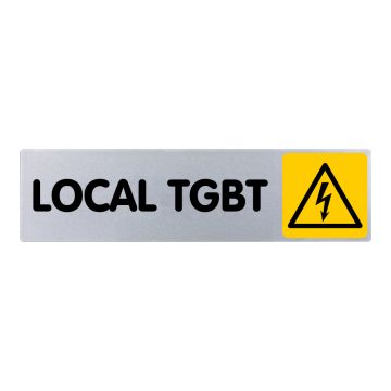 Plaquette Local TGBT - Plexiglas couleur 170x45mm - Novap