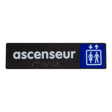 Plaque de porte ascenseur - Braille - 170x45mm - Novap