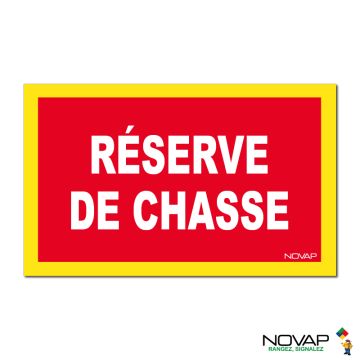 Panneau Réserve de chasse - haute visibilité - 330x200mm | Novap