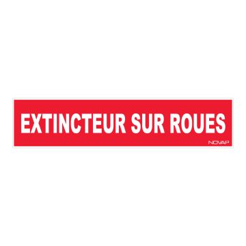 Panneau Extincteur sur roues - Rigide 330x75mm - 4120423