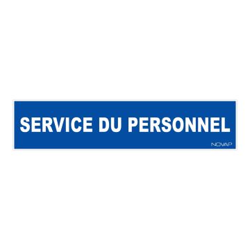 Panneau Service du personnel - Rigide 330x75mm - 4120843