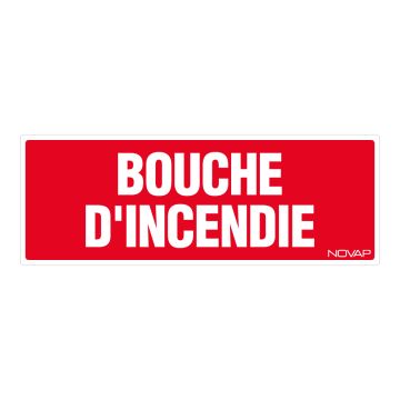 Panneau Bouche d'incendie - Rigide 330x120mm - Novap