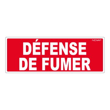 Panneau Défense de fumer - Rigide 330x120mm - 4140100