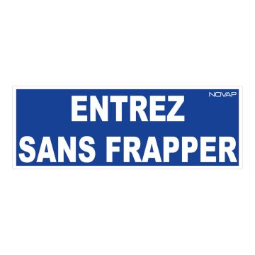 Panneau Entrez Sans frapper - Rigide 330x120mm - 4140131