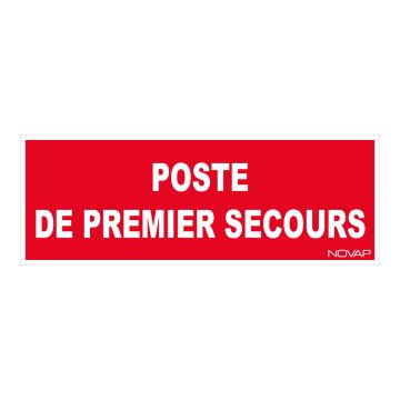 Panneau Poste premier secours - Rigide 330x120mm - 4140278