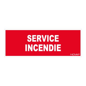 Panneau Service incendie - Rigide 330x120mm - 4140322