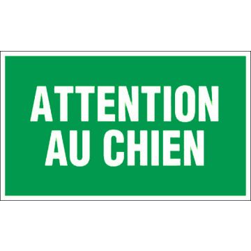 Panneau Attention au chien - Rigide 330x200mm - 4160047