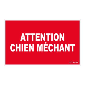 Panneau Attention chien méchant - Rigide 330x200mm - 4160061