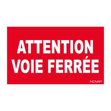 Panneau Attention voie ferrée - Rigide 330x200mm - 4160078