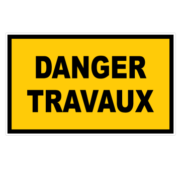 Panneau Danger travaux - Rigide 330x200mm - Novap