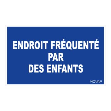 Panneau Endroit frequenté par des enfants - Rigide 330x200mm - 4160290