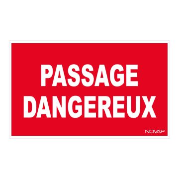 Panneau Passage dangereux - Rigide 330x200mm - 4160375