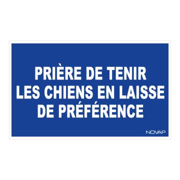 Panneau Prière de tenir les chiens en laisse - Rigide 330x200mm - 4160757