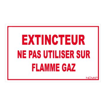 Panneau Extincteur Ne pas utiliser sur gaz - Rigide 330x200mm - 4160818