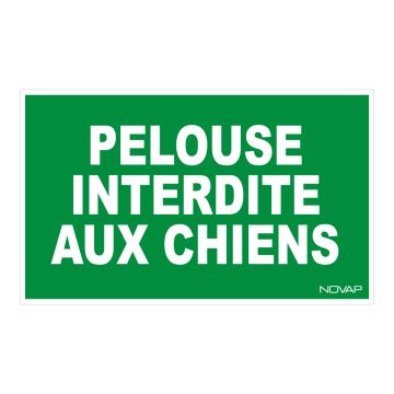 Panneau Pelouse interdite aux chiens - Rigide 330x200mm - 4160993