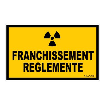 Panneau Franchissement réglementé - Rigide 330x200mm - 4161433