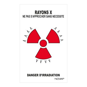 Panneau Danger de zone a rayons x - Rigide 330x200mm - 4161457