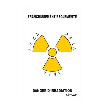 Panneau Danger de zone franchissement réglementé.... - Rigide 330x200mm - 4161464