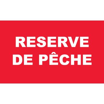 Panneau Réserve de pêche - Rigide 330x200mm - 4162126