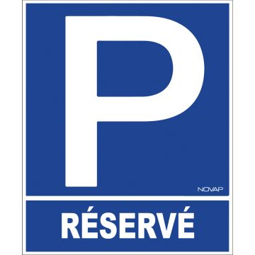 Panneau Parking réservé - Rigide 330x400mm - 4181011