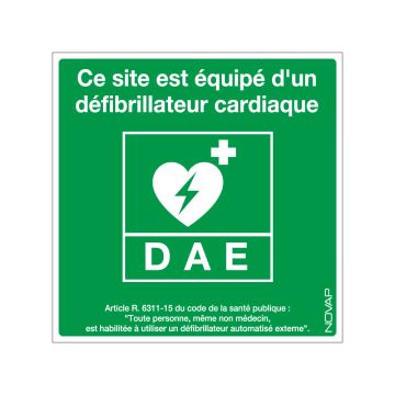 Panneau D.A.E. plus texte - Rigide 200x200mm - 4220390